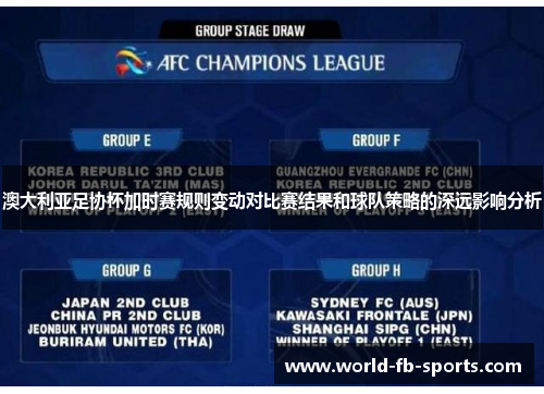 澳大利亚足协杯加时赛规则变动对比赛结果和球队策略的深远影响分析